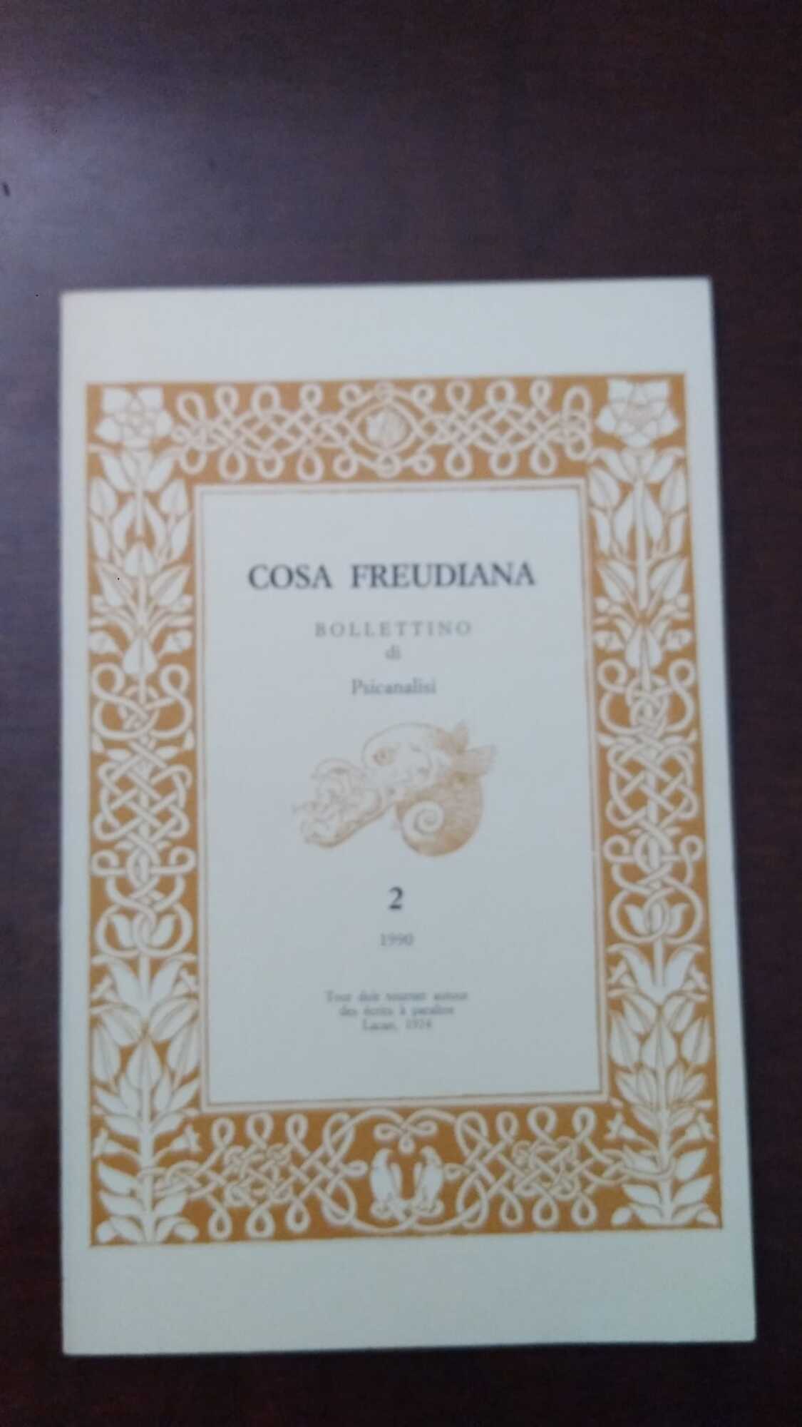 Cosa Freudiana - Bollettino di psicoanalisi 2 - copertina