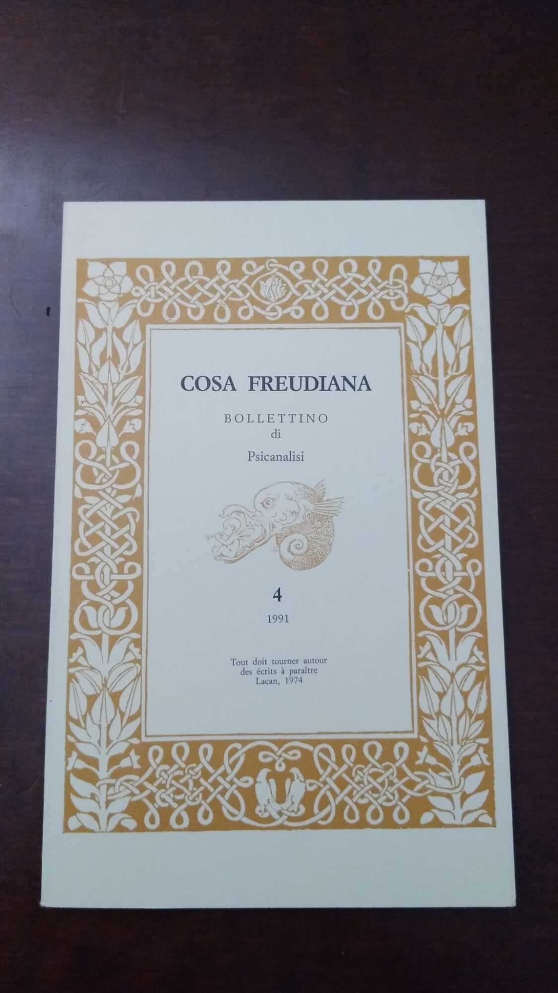 Cosa Freudiana - Bollettino di psicoanalisi 4 - copertina