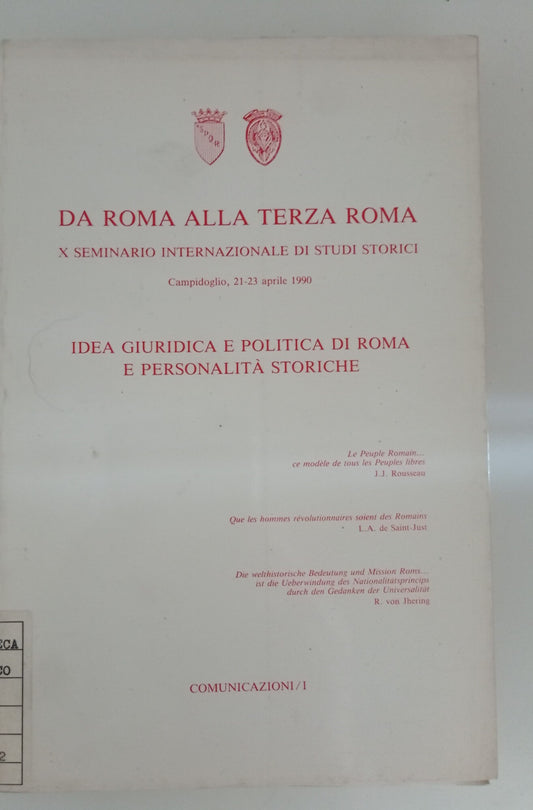 Da Roma alla Terza Roma - copertina
