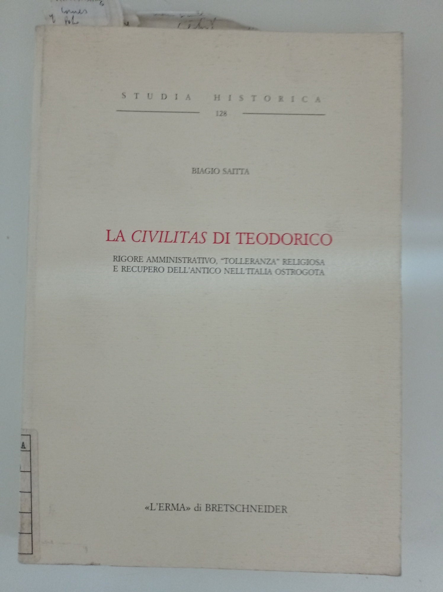 La Civilitas di Teodorico - copertina