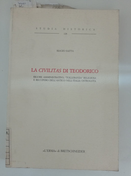 La Civilitas di Teodorico - copertina