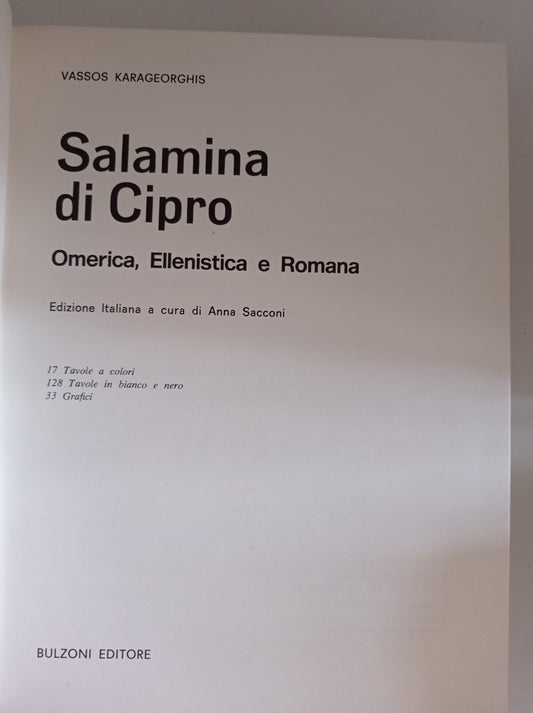 Salamina di Cipro Omerica, Ellenistica e Romana - copertina