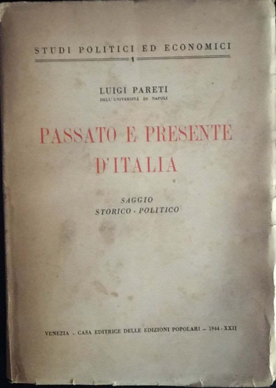 Passato e presente d'Italia - copertina