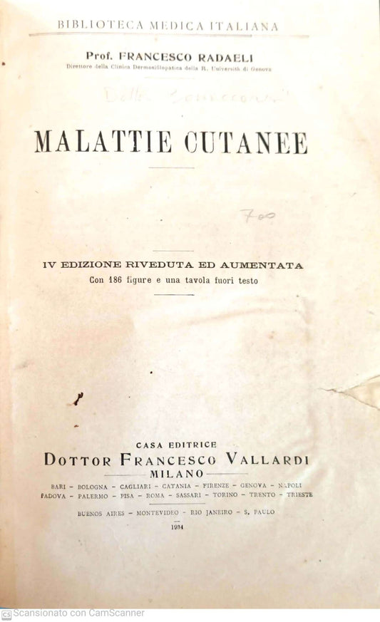 Malattie cutanee - copertina