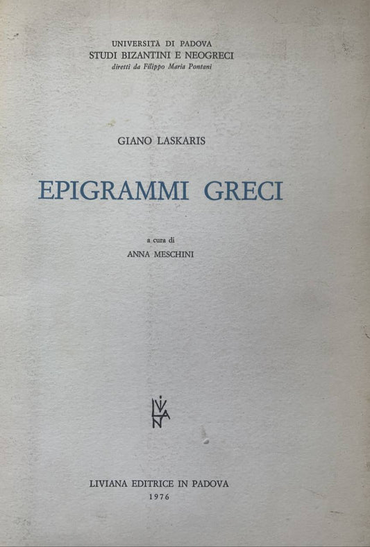 Epigrammi greci - copertina