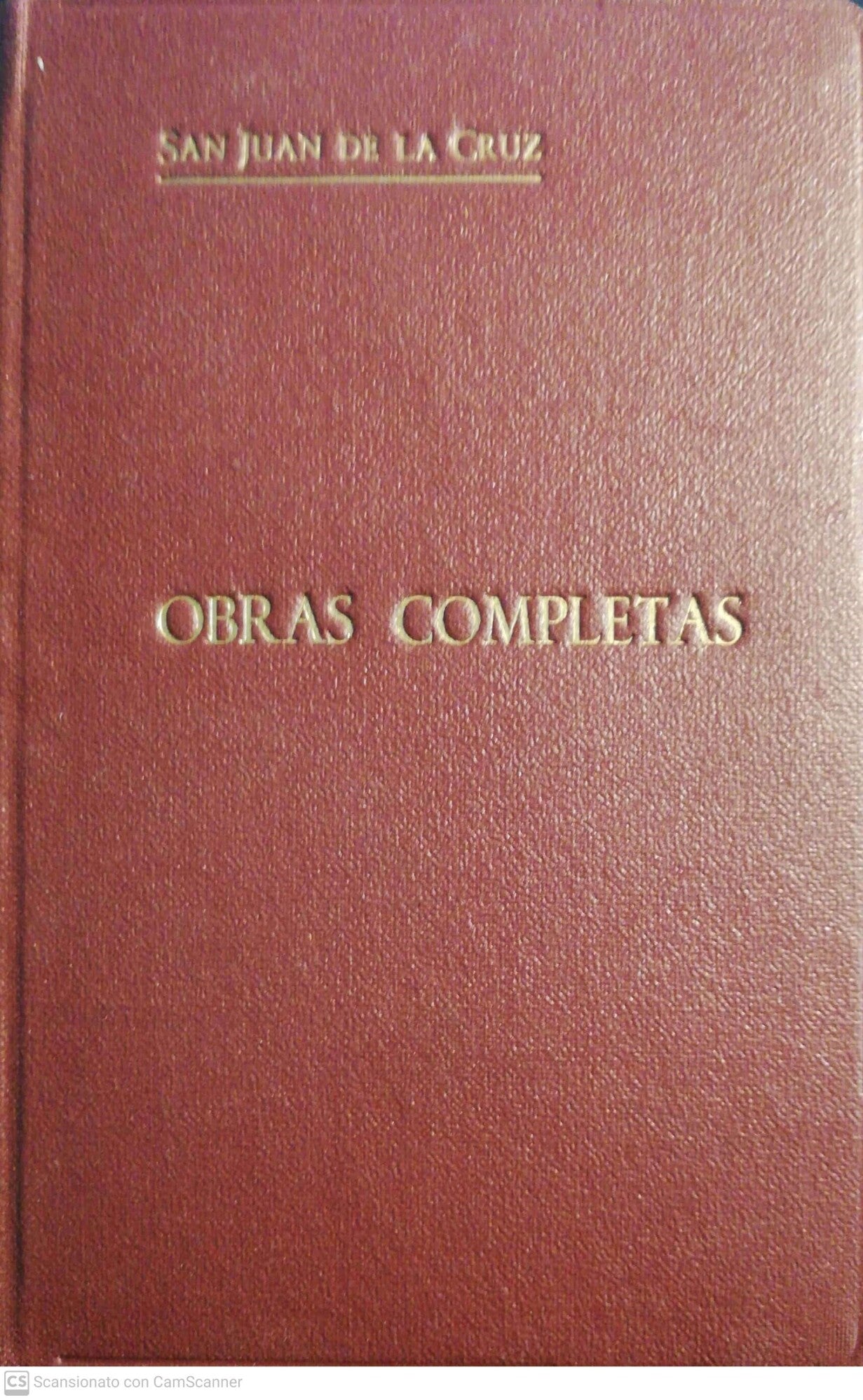 Obras completas de San Juan de la Cruz - copertina