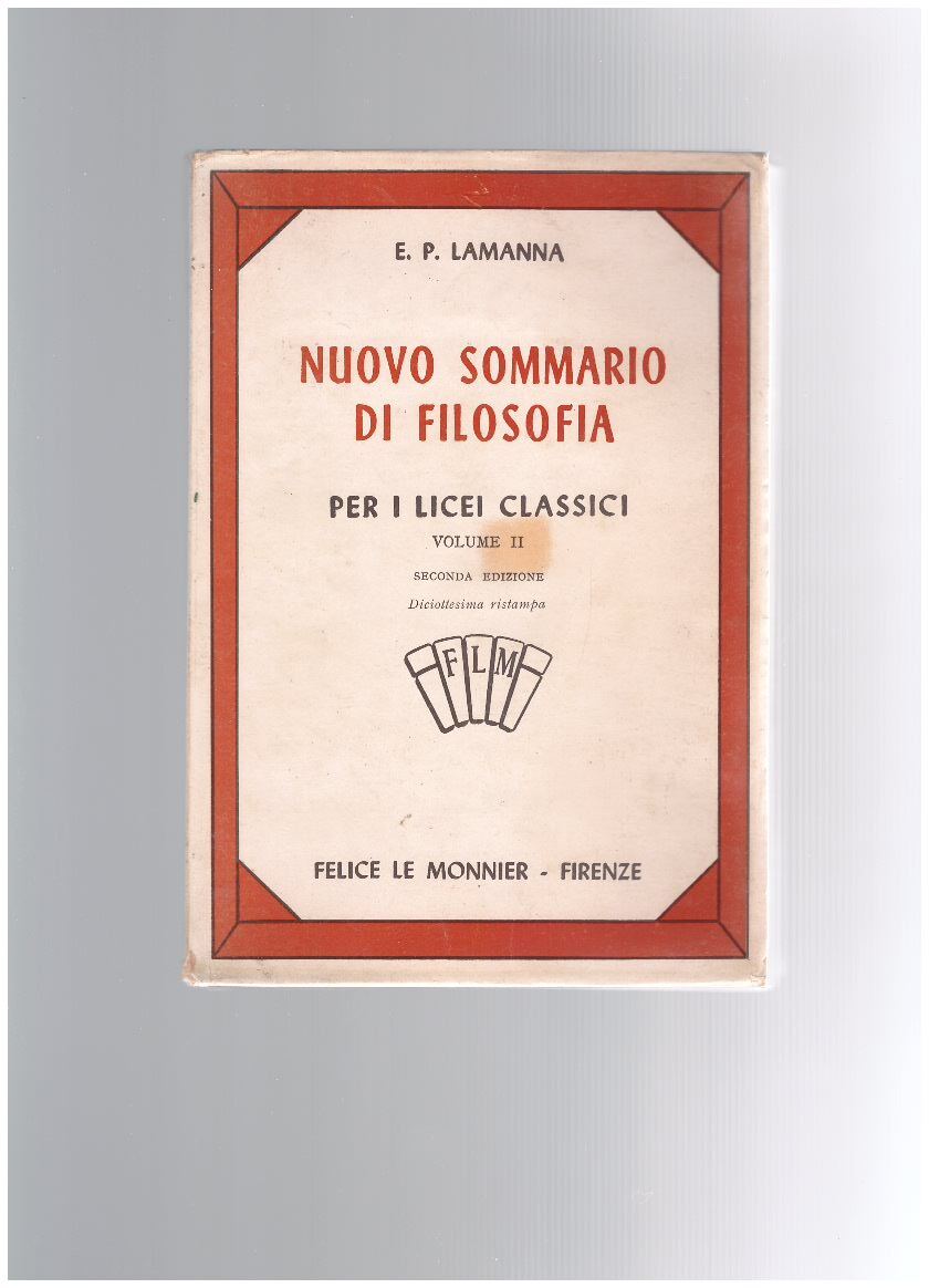 Nuovo sommario di filosofia Vol. II - copertina