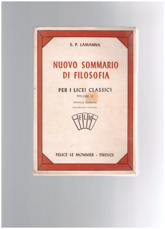 Nuovo sommario di filosofia Vol. II - copertina
