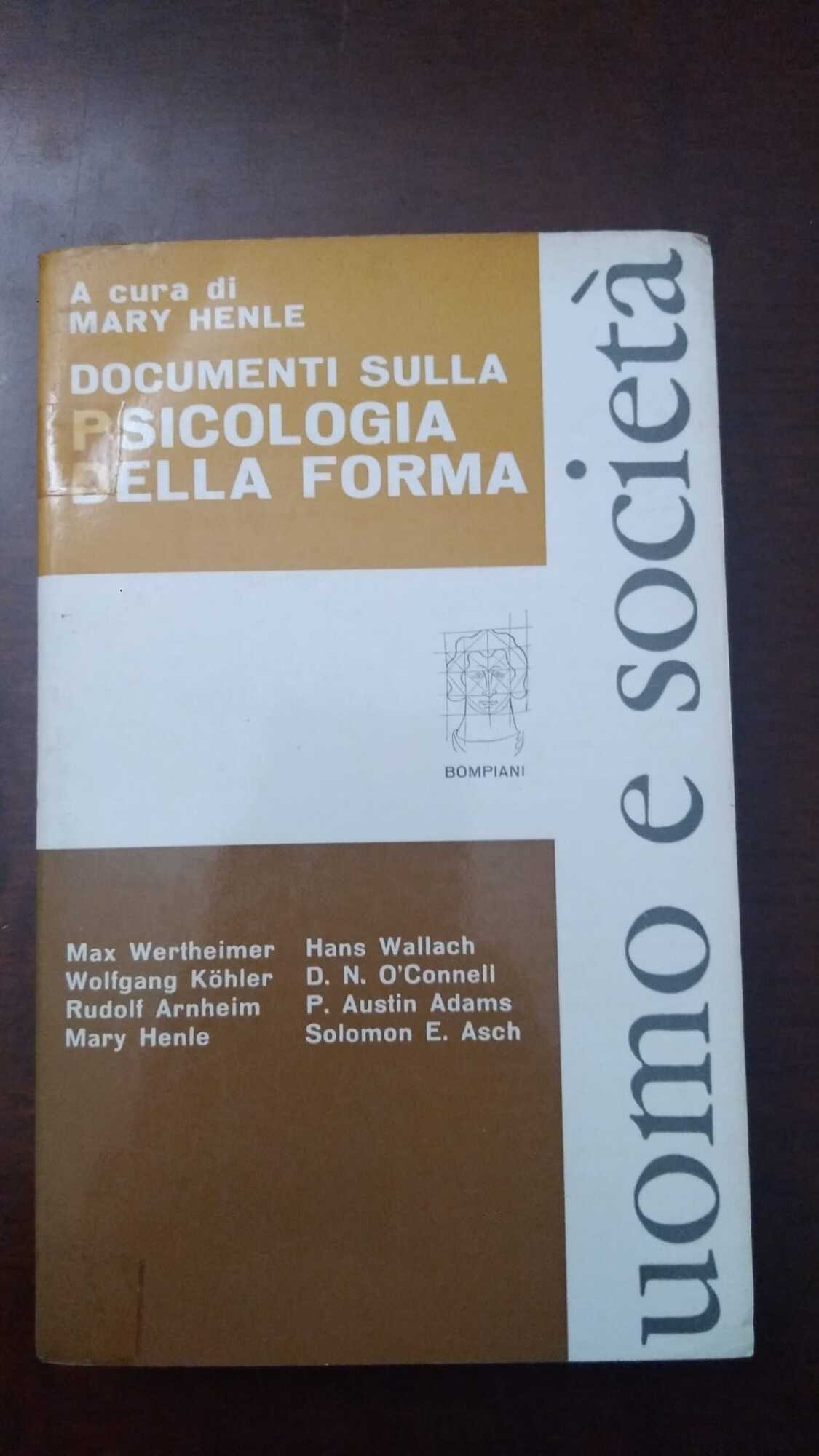 Documenti sulla psicologia della forma - copertina