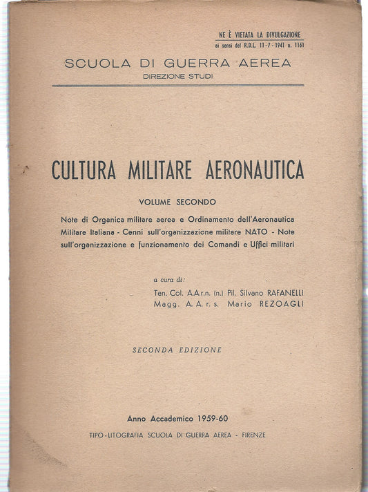 Cultura militare aeronautica - Volume secondo - copertina