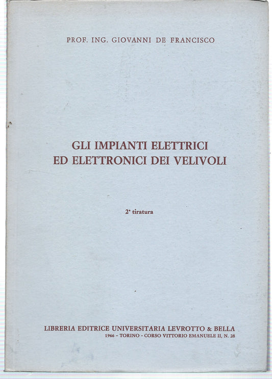 Gli impianti elettrici ed elettronici dei velivoli - copertina
