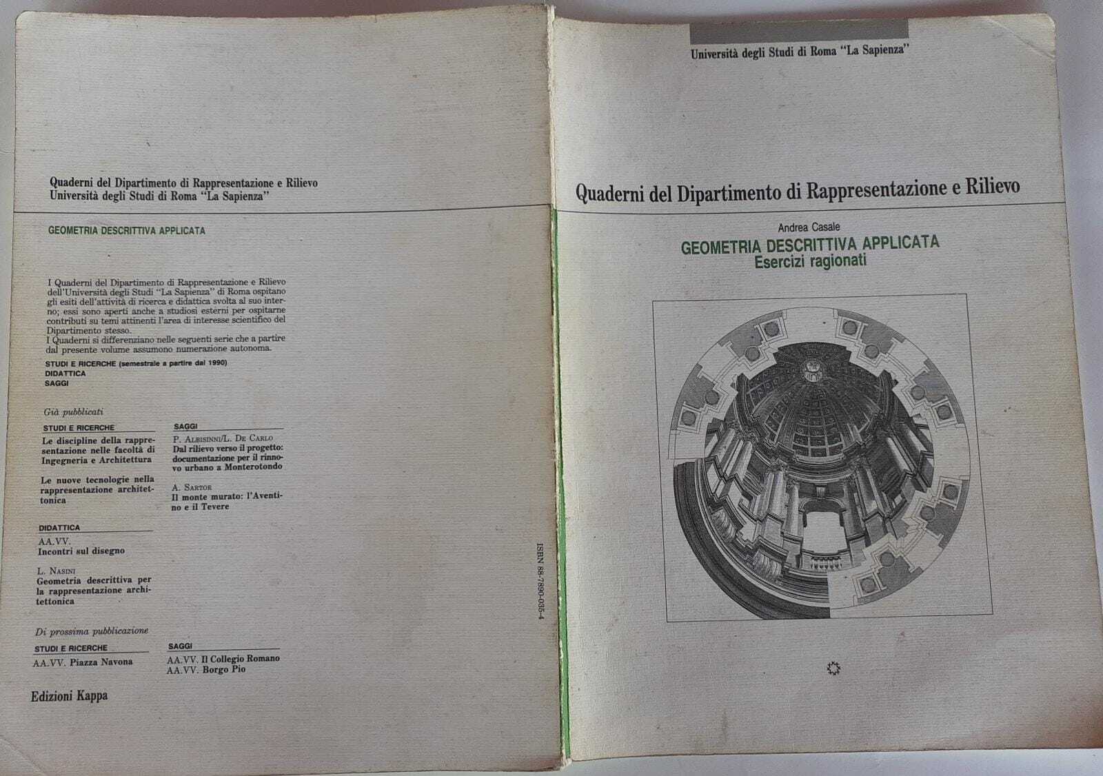 Geometria descrittiva applicata. Esercizi ragionati - copertina