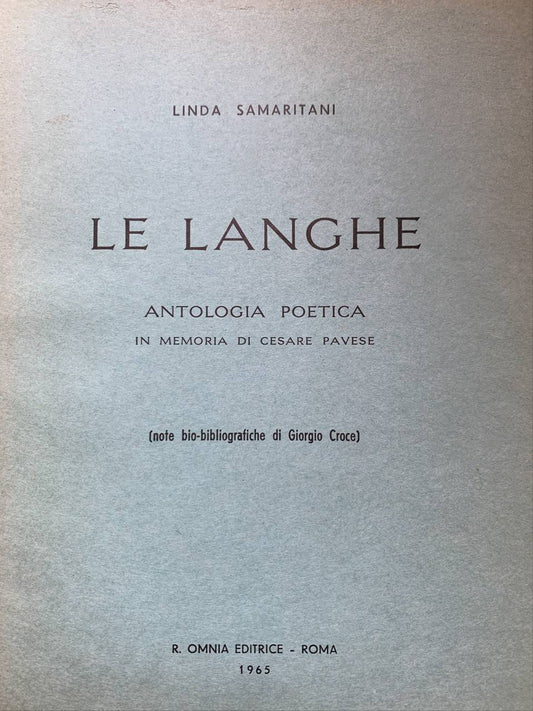 Le langhe. antologia poetica in memoria di Cesare Pavese - copertina