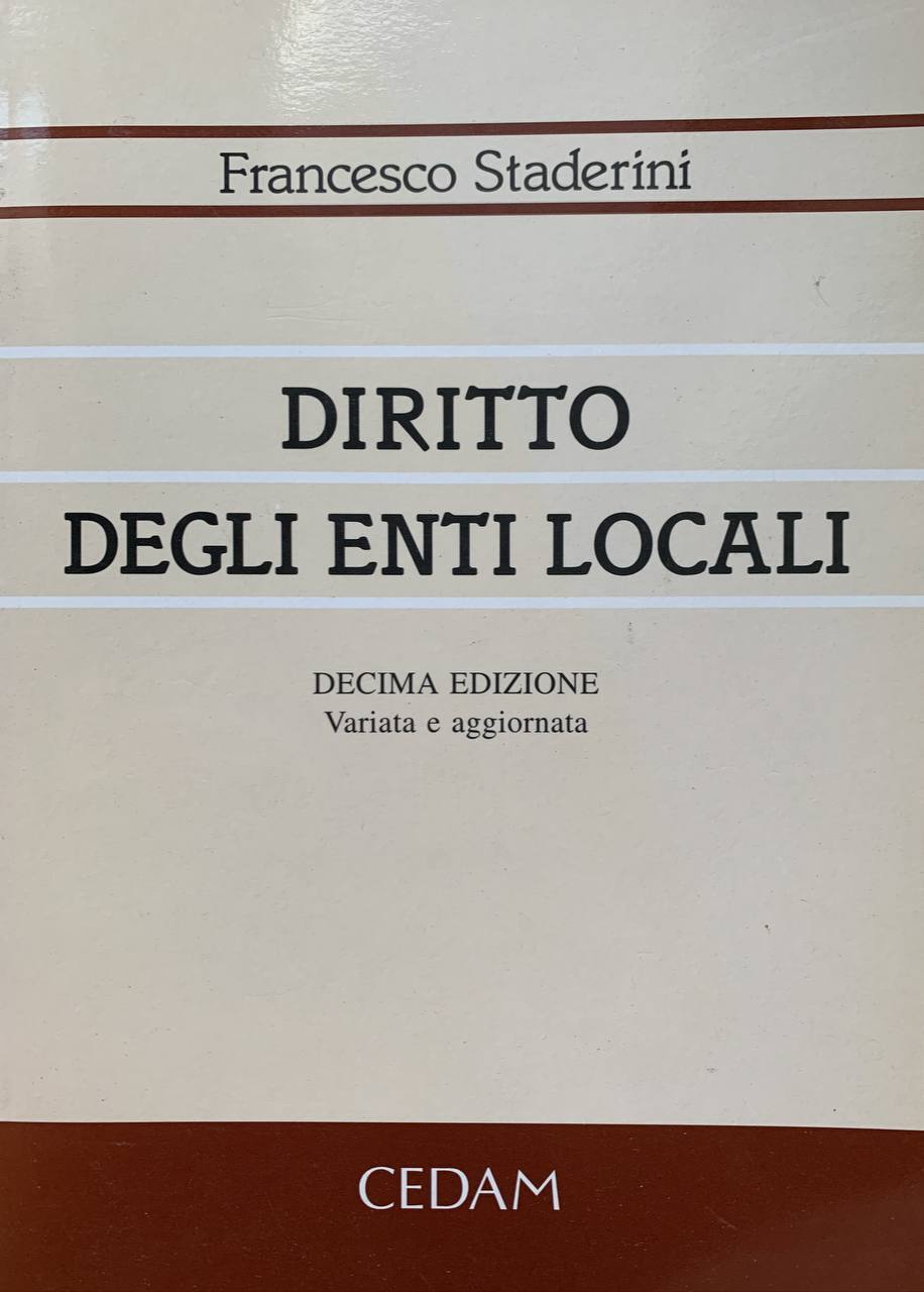Diritto negli enti locali - copertina