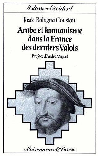 Arabe et humanisme dans la France des derniers Valois - copertina