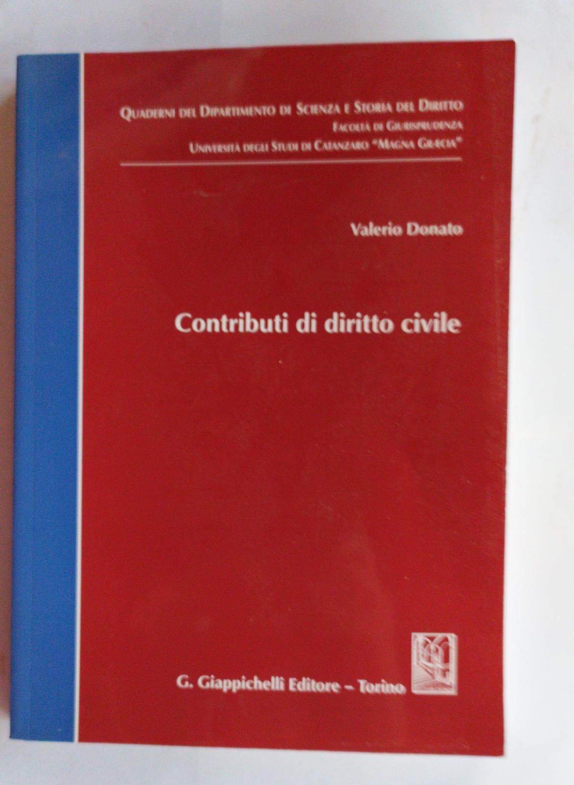 Contributi di diritto civile - copertina
