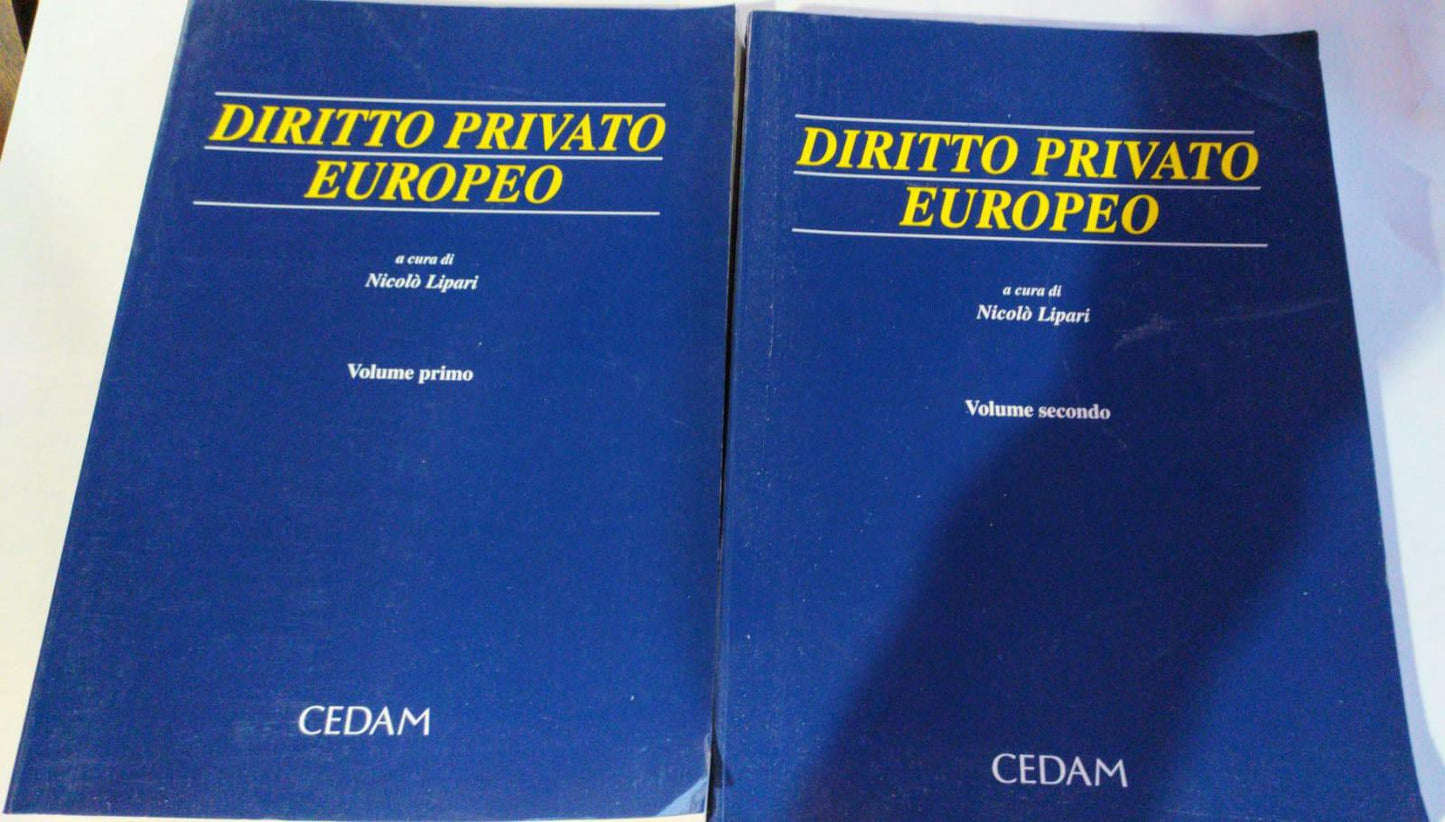 Diritto privato europeo. I-II - copertina