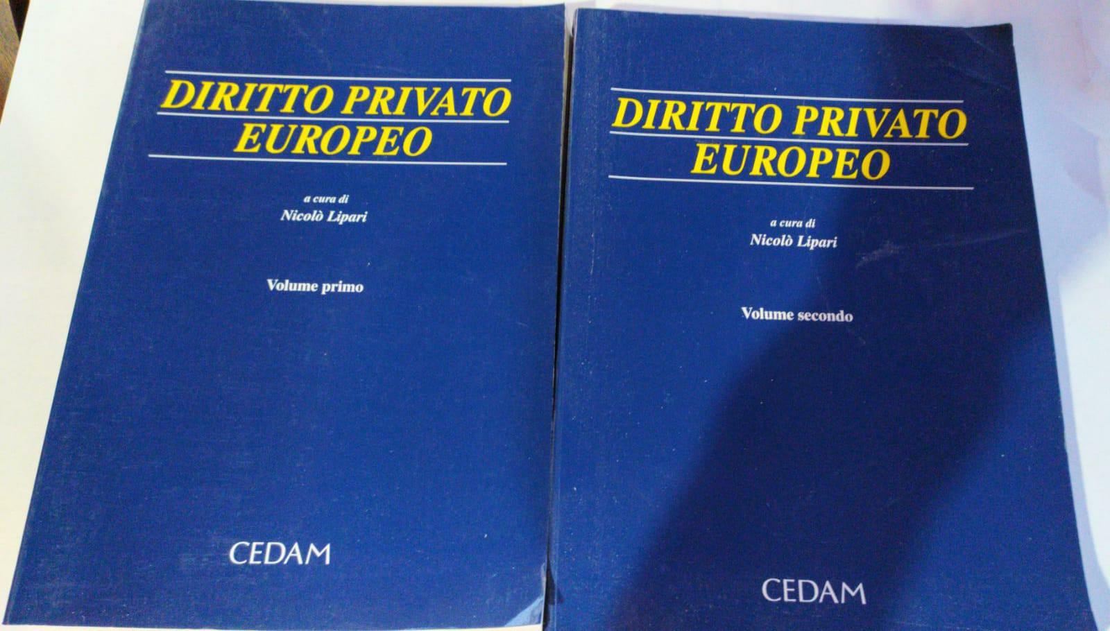 Diritto privato europeo. I-II - copertina