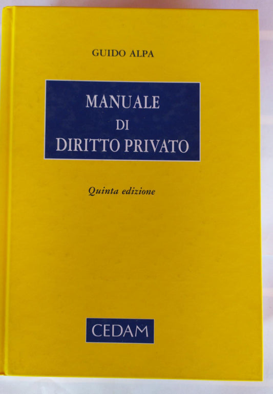 Manuale di diritto privato - copertina
