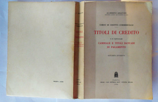 Titoli di credito e in particolare cambiale e titoli bancari di pagamento - copertina
