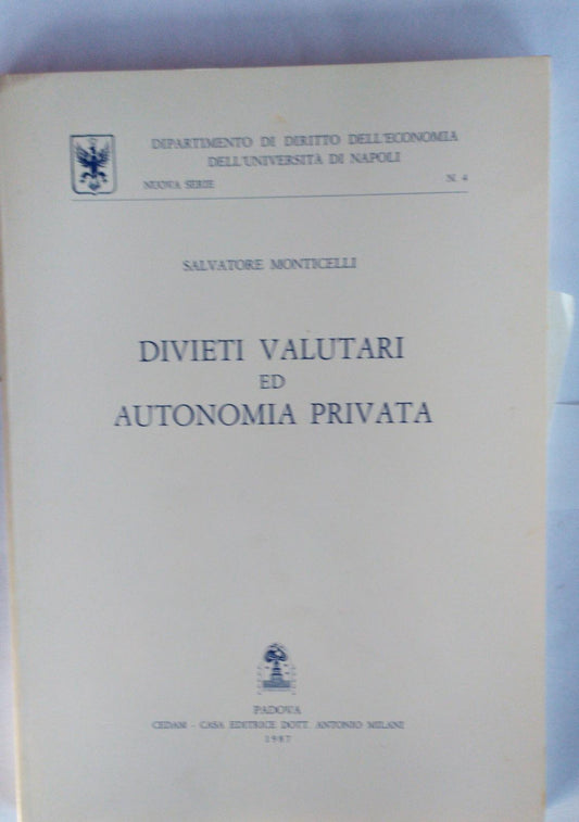 Divieti valutari ed autonomia privata - copertina