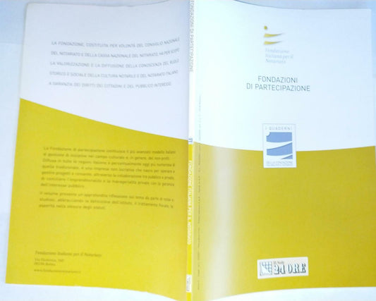 Fondazioni di partecipazione - copertina