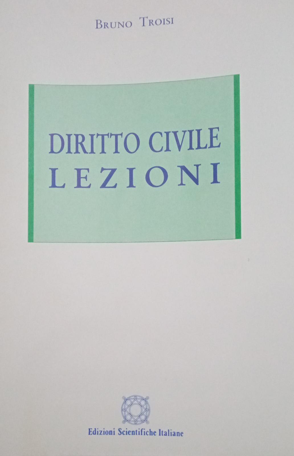 Diritto civile : lezioni - copertina