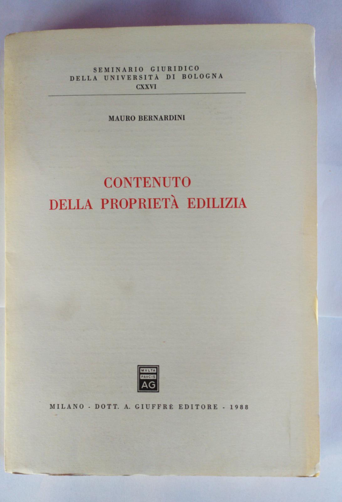 Contenuto della proprietà edilizia - copertina