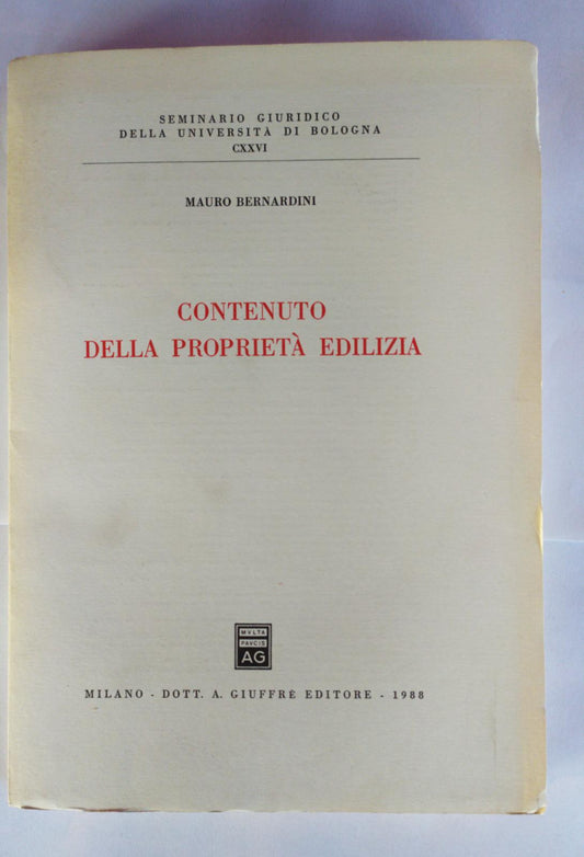 Contenuto della proprietà edilizia - copertina