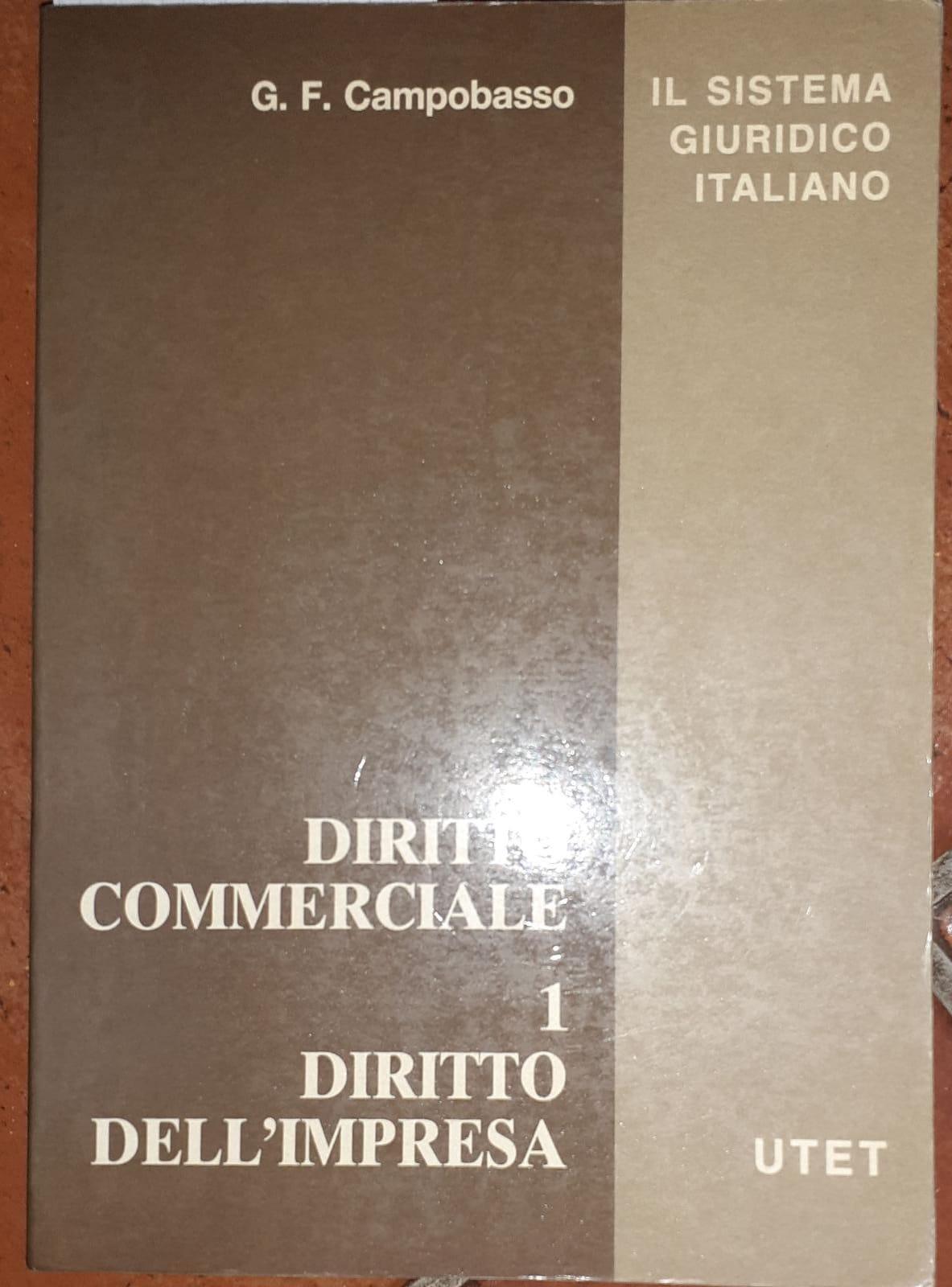 Diritto commerciale 1 . Diritto dell'impresa - copertina