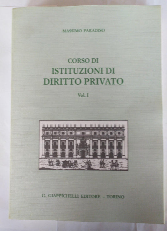 Corso di istituzioni di diritto privato Vol. I - copertina