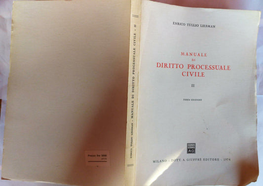 Manuale di diritto processuale civile II - copertina