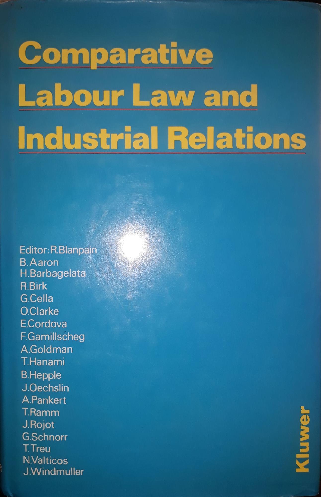 Comparative Labour Law and Industrial Relations - copertina