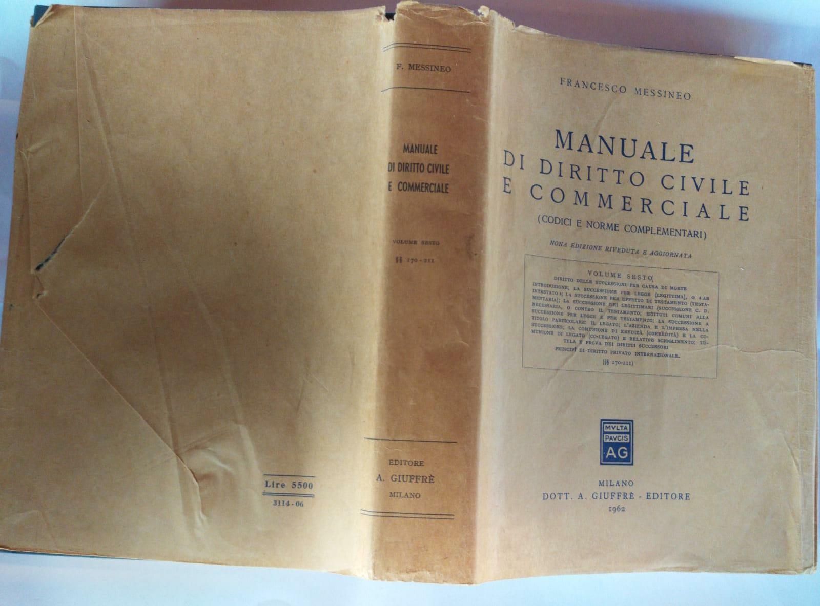 Manuale di diritto civile e commerciale Volume 6 - copertina