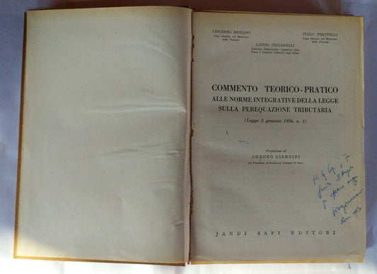 Commento teorico-pratico alle norme integrative della legge sulla perequazione tributaria - copertina