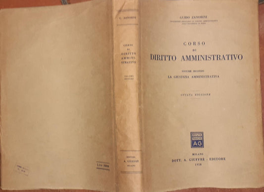 Corso di diritto amministrativo. Volume secondo - copertina