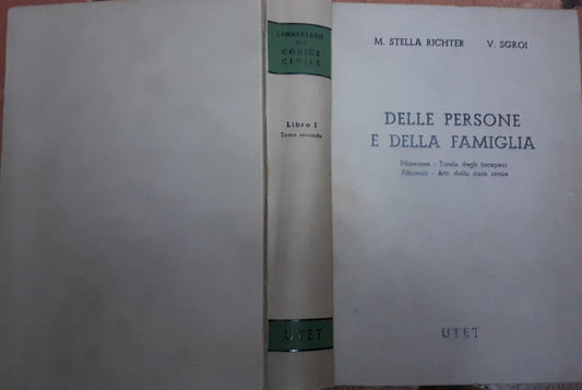 Delle persone e della famiglia. Filiazione, tutela degli incapaci, alimenti, atti dello stato civile - copertina