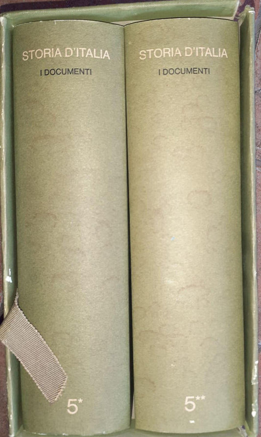 Storia d'Italia. I documenti Volume 5. Tomo I II - copertina