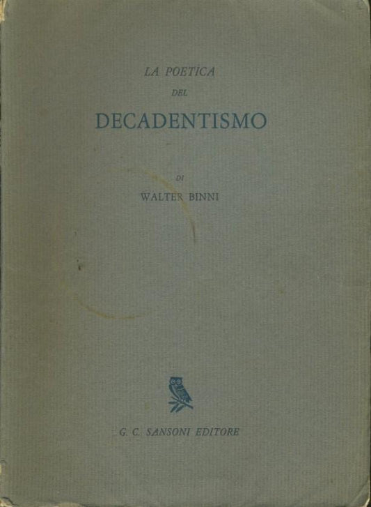 La poetica del decadentismo - copertina