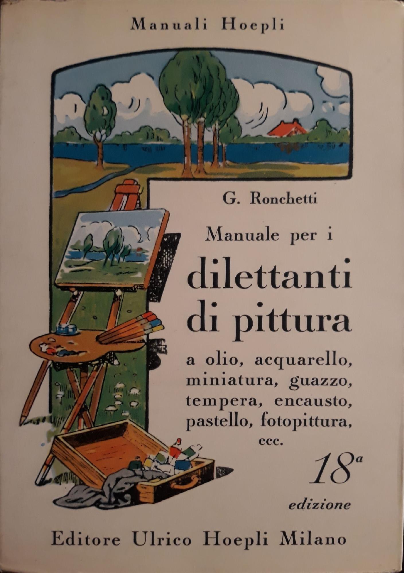 Manuale per i dilettanti di pittura a olio, acquarello, miniatura, guazzo, tempera, ecc. - copertina