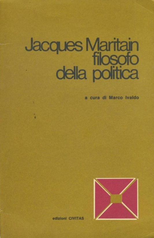 Jacques Maritain filosofo della politica - copertina