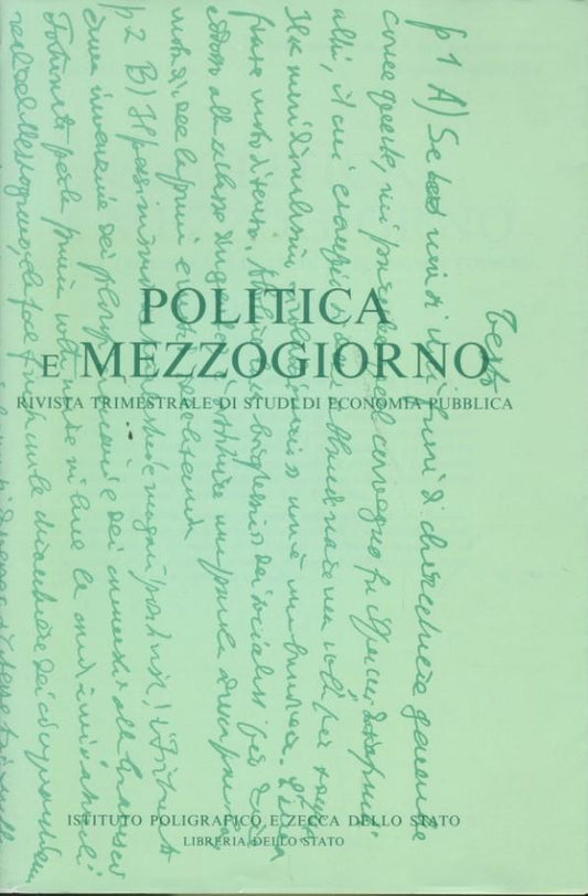 Politica e Mezzogiorno. Anno V. N. 3 - copertina