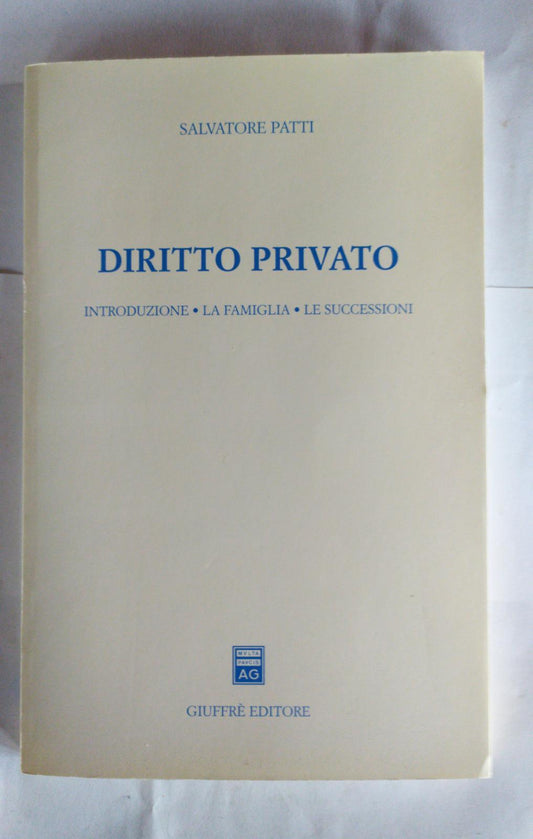 Diritto privato : introduzione, la famiglia, le successioni - copertina