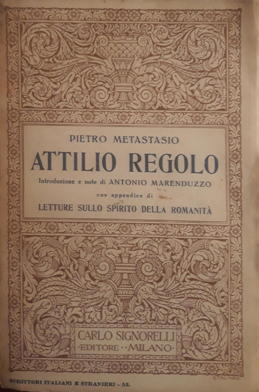 Attilio Regolo - copertina