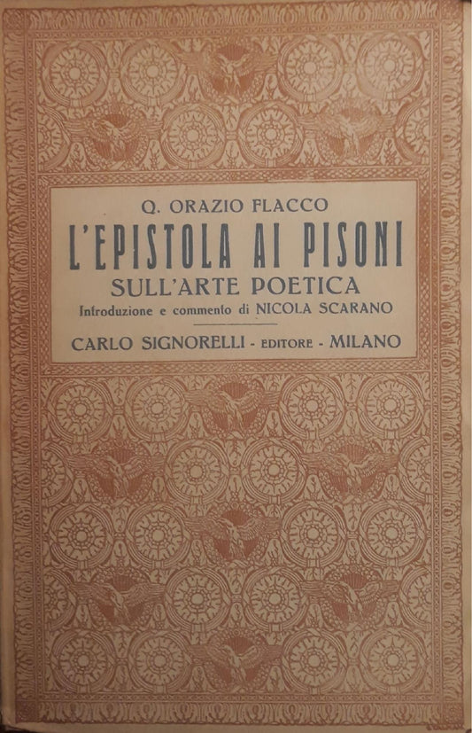 L'epistola ai pisoni. Sull'arte poetica - copertina