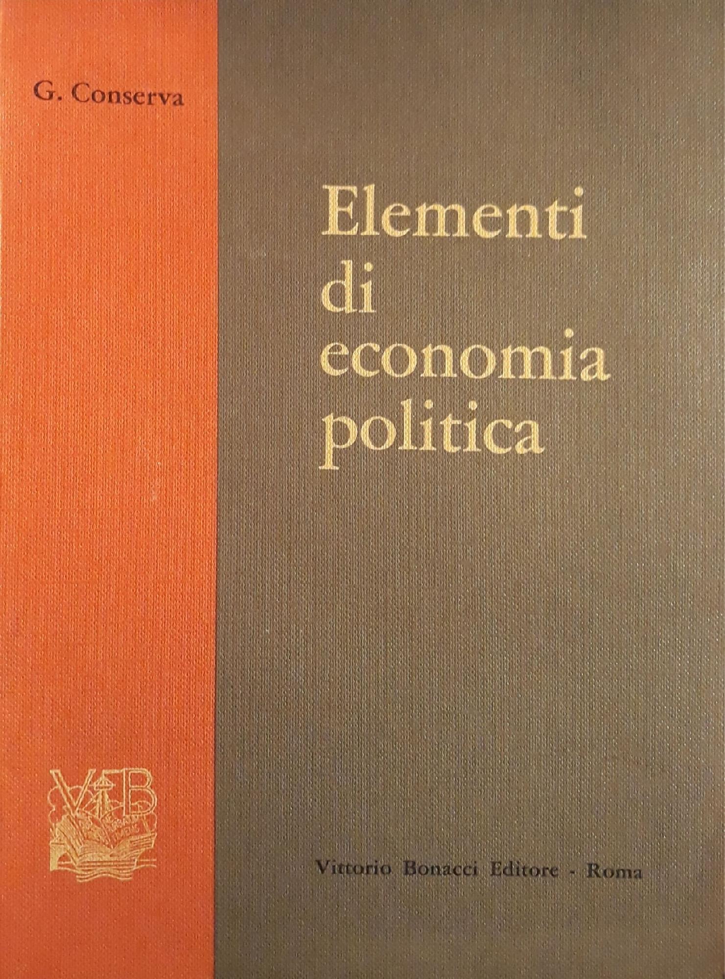 Elementi di economia politica - copertina