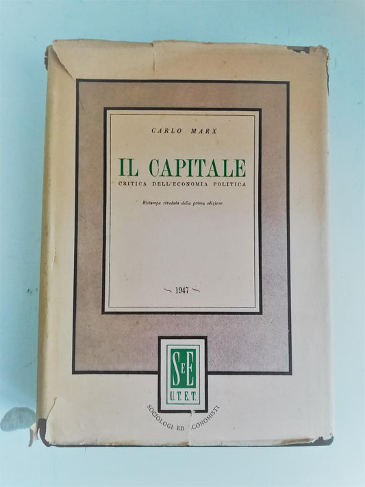 Il capitale. Critica dell'economia politica - copertina