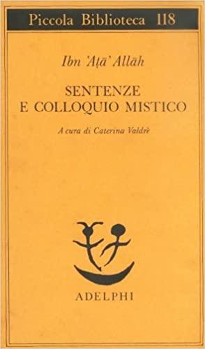 Sentenze e colloquio mistico - copertina