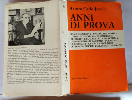 Anni di prova - copertina