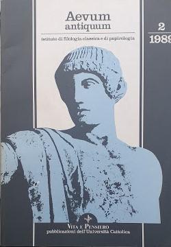 Aevum Antiquum: 2 - copertina